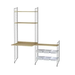Best String Estante , Roble, 78x30 cm, paquete de 3 Beige