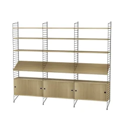 Online String Estante , Roble, 78x30 cm, paquete de 3 Beige
