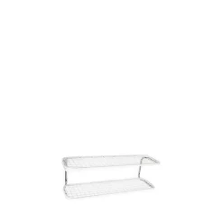Clearance Essem Design Estante zapatero Classic 650, /cromo, 2 niveles, 50 cm Blanco