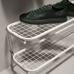 Clearance Essem Design Estante zapatero Classic 650, /cromo, 2 niveles, 50 cm Blanco
