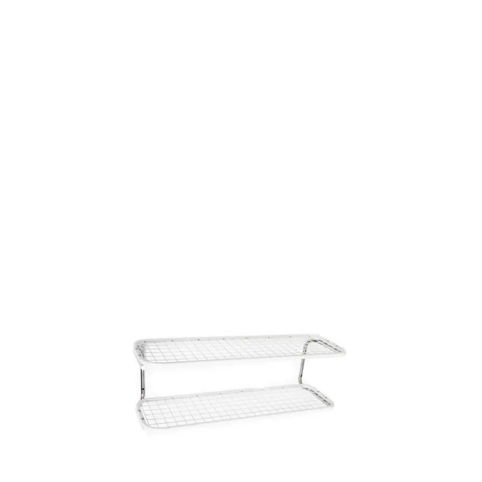 New Essem Design Estante zapatero Classic 650, /cromo, 2 niveles, 60 cm Blanco