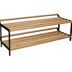 Sale Essem Design Estante zapatero Tamburin 100 cm, Roble- Negro