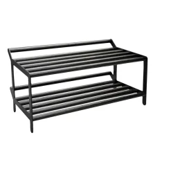 Essem Design Estante zapatero Tamburin 60 cm, roble teñido de - Negro