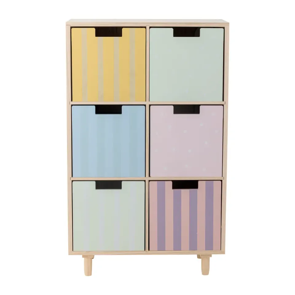 Outlet Bloomingville Estantería Calle con 6 cajones 55x88,5 cm, Natur Blanco