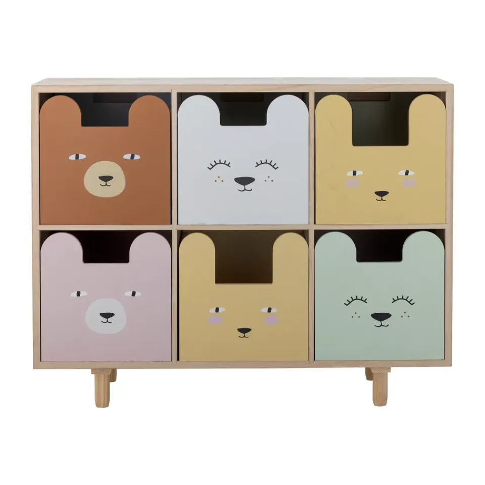Outlet Bloomingville Estantería Calle con 6 cajones 55x88,5 cm, Natur Blanco