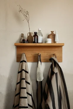 New Ferm Living Estantería con ganchos Place Rack roble, Small Marrón