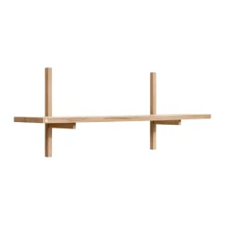 Discount Andersen Furniture Estantería de pared A Light Shelf 90x21x35 cm, Oak Marrón