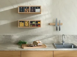 Best Andersen Furniture Estantería de pared A-Organizer 1 52x18x17 cm, Oak Marrón