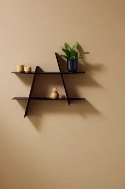 Sale Andersen Furniture Estantería de pared A-Shelf Medium 52x9x46 cm, Black Negro