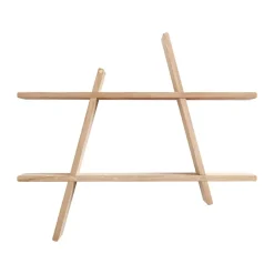 Outlet Andersen Furniture Estantería de pared A-Shelf Large 78x12x67 cm, Oak Marrón