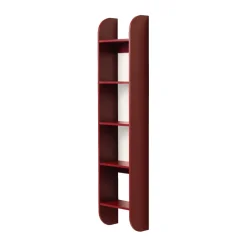 New TÔNN furniture Estantería de pared Flaneaur 27x128 cm, Burgundy Rojo