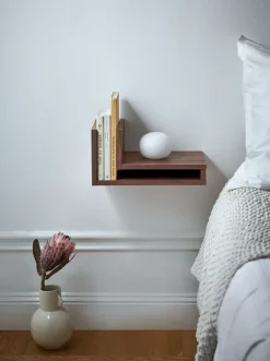 Online Maze Estantería de pared F-shelf nogal, estante a la derecha Marrón