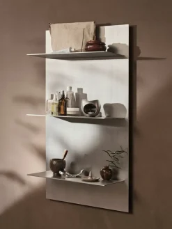 Discount Ferm Living Estantería de pared Lager triple 55x100 cm, Aluminium Plateado