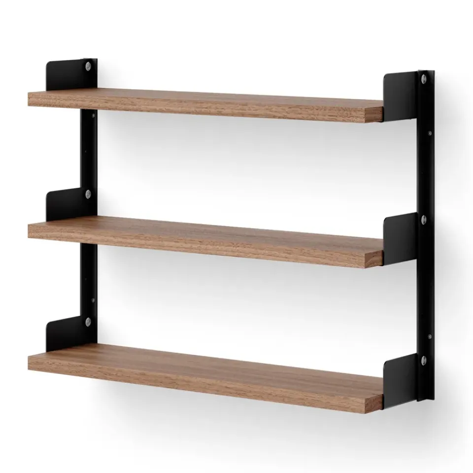 New New Works Estantería de pared Tea Shelf 46x62,5 cm, Nogal NegroMarrón