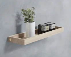Hot Andersen Furniture Estantería de pared Shelf 11 44 cm, Lacquered oak Marrón