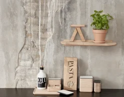 New Andersen Furniture Estantería de pared Shelf 1 40 cm, Oak Marrón