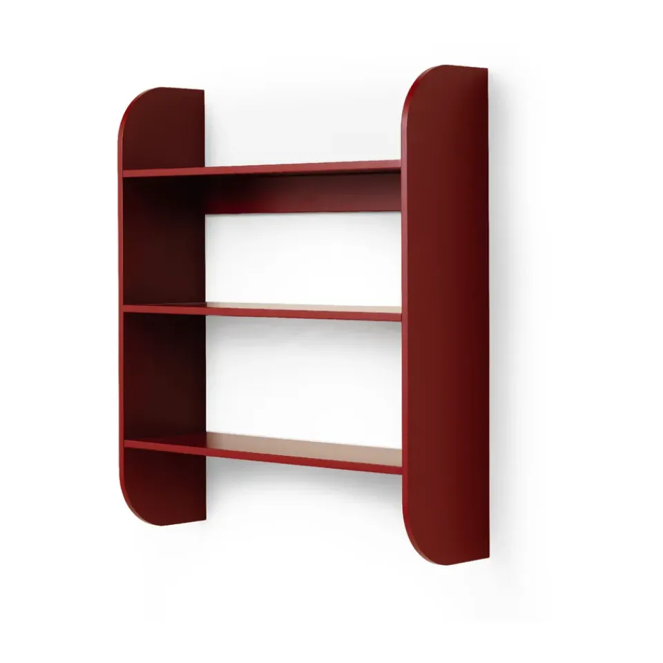 Online TÔNN furniture Estantería de pared Strapats 62x73,6 cm, Burgundy Rojo