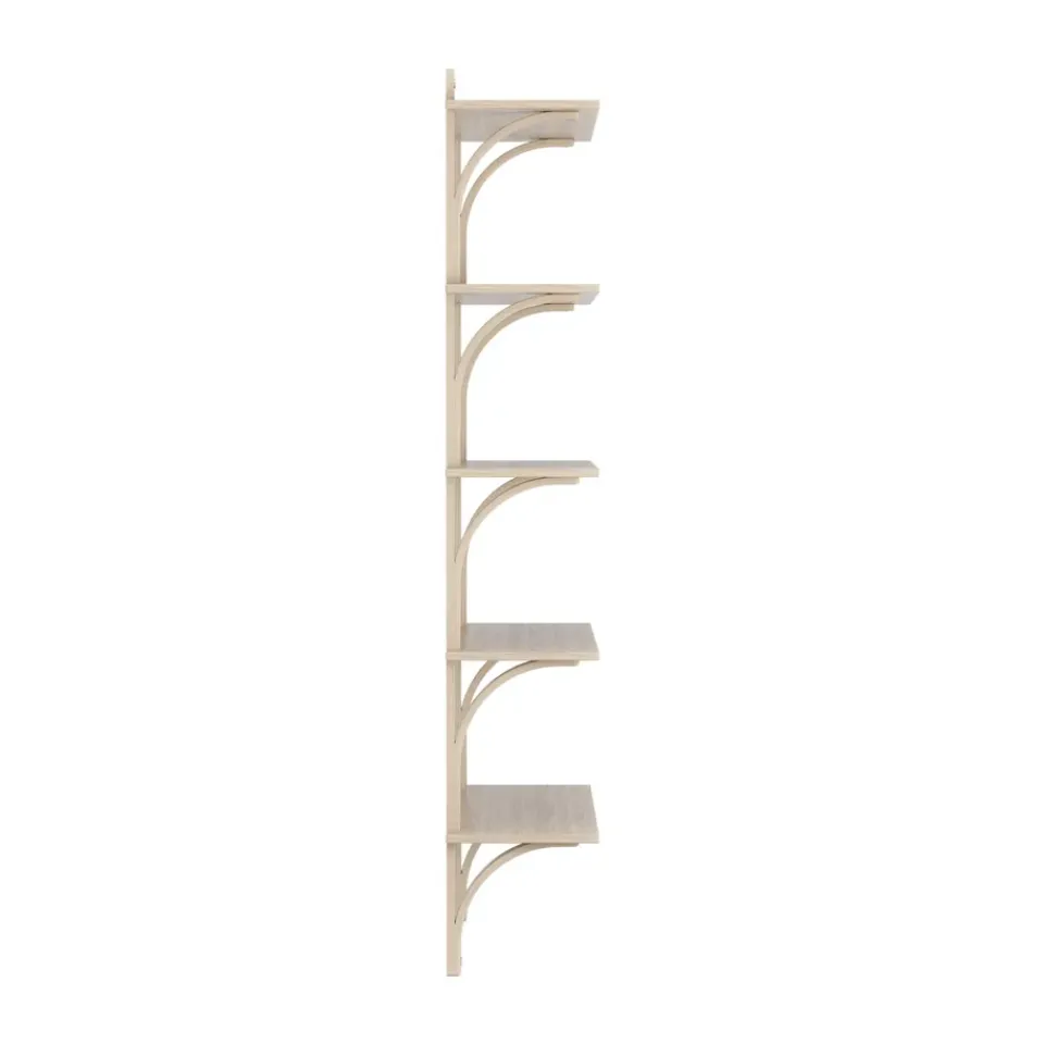 Clearance Swedese Estantería Levi de 5 baldas, Roble pigmentado en -aluminio, 90 cm Blanco