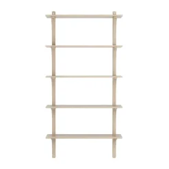 Clearance Swedese Estantería Levi de 5 baldas, Roble pigmentado en -aluminio, 90 cm Blanco