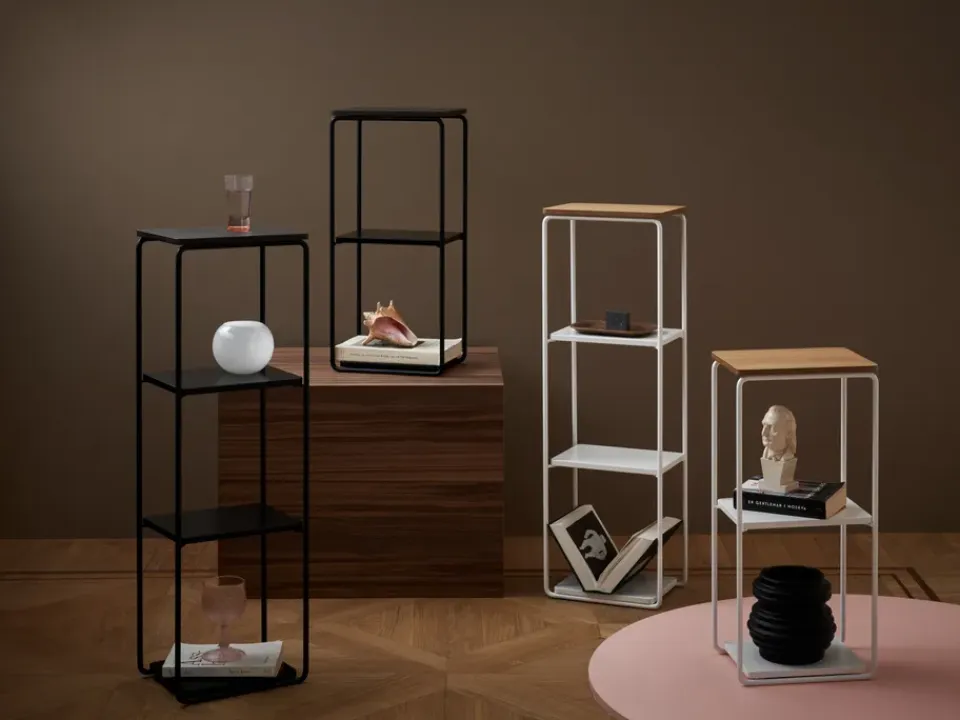 Outlet Maze Estantería Mixrack Floor Shelf S 26x19x57,2 cm, Stained oak-black MarrónNegro