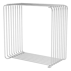 Outlet Montana Estantería Panton Wire Single 34,8x34,8x18,8 cm, Chrome Plateado