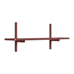 Clearance Andersen Furniture Estantería para pared A-Light Shelf Special Edition, Wine red 90x21x35 cm Rojo