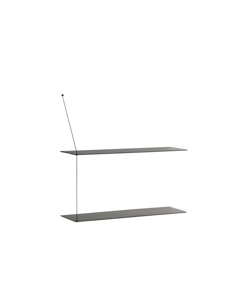 Sale Woud Estantería Stedge 80 cm, Fresno pintado de Negro