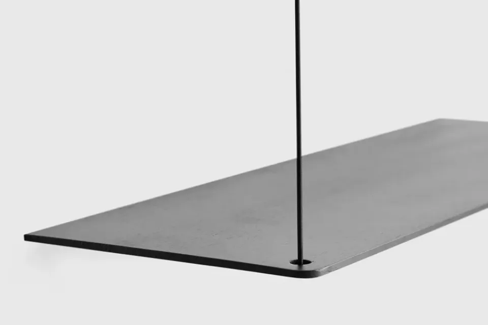 Sale Woud Estantería Stedge 80 cm, Fresno pintado de Negro