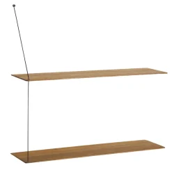 Outlet Woud Estantería Stedge 80 cm, roble ahumado Marrón