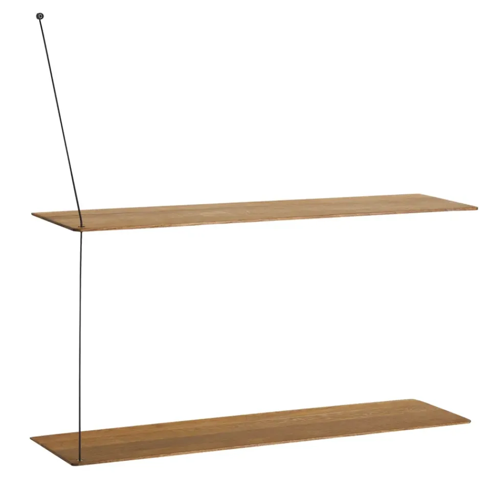 Outlet Woud Estantería Stedge 80 cm, roble ahumado Marrón