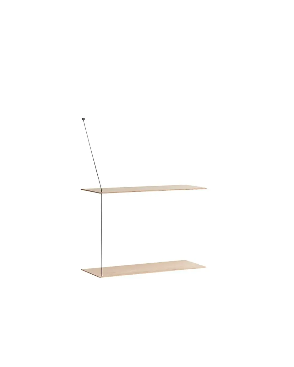 Online Woud Estantería Stedge 60 cm, Roble pigmentado blanco Beige
