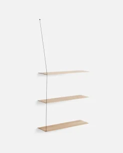 Sale Woud Estantería Stedge Add-on 80 cm, Roble pigmentado blanco Beige