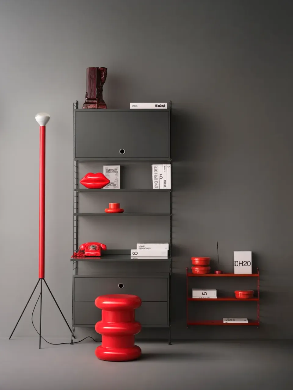 Discount String Estantería Pocket metal, Oxtorg Rojo