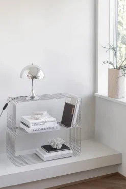 Discount Mette Ditmer Estantería Wire, Chrome, 31x70x26 cm Plateado