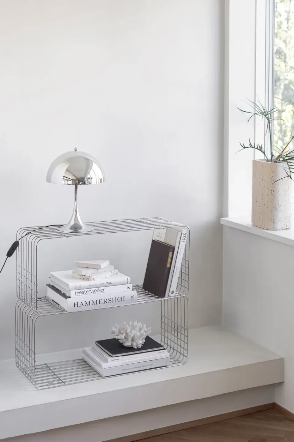 Discount Mette Ditmer Estantería Wire, Chrome, 31x70x26 cm Plateado
