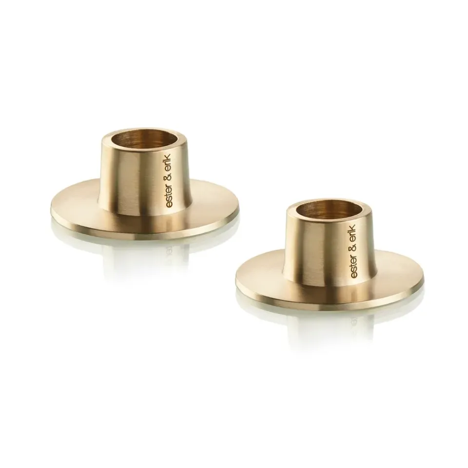 Sale Ester & erik 2 Candelabros mate, Oro Color dorado