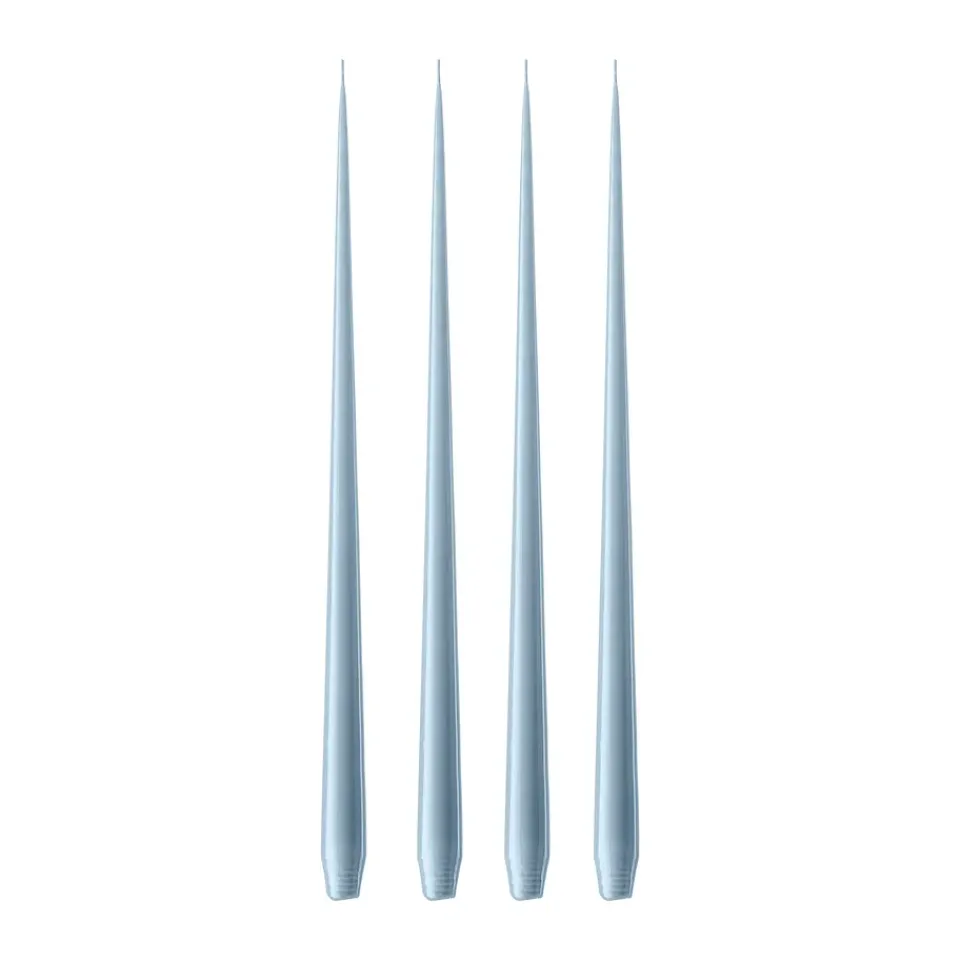Clearance Ester & erik 4 Velas lacadas, Dusty blue 83, 42 cm Azul