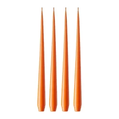 Hot Ester & erik 4 Velas lacadas, Mild orange 16, 32 cm Naranja