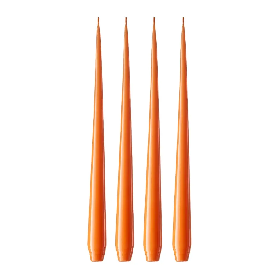 Hot Ester & erik 4 Velas lacadas, Mild orange 16, 32 cm Naranja