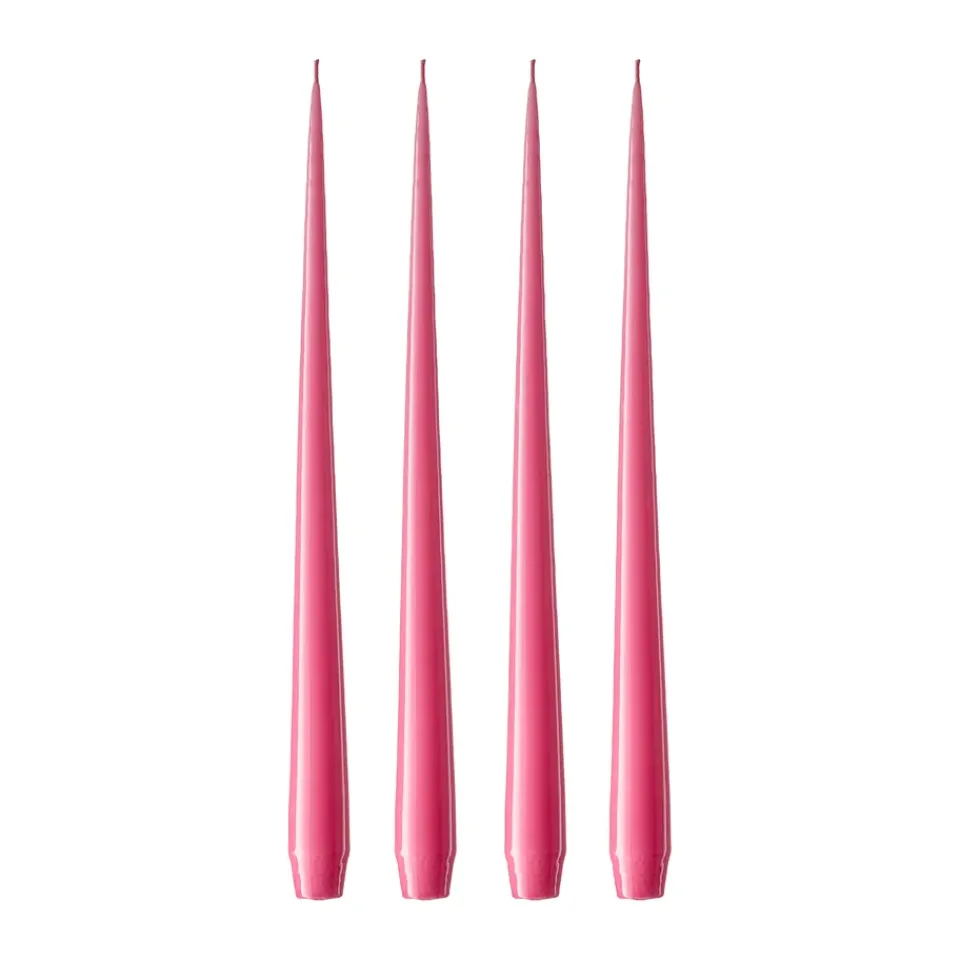 Hot Ester & erik 4 Velas lacadas, Clear pink 41, 32 cm Rosa