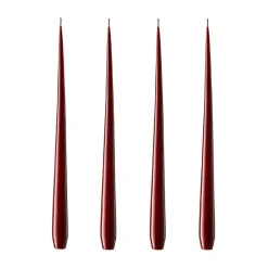 Hot Ester & erik 4 Velas lacadas, Wine, 32 cm Rojo