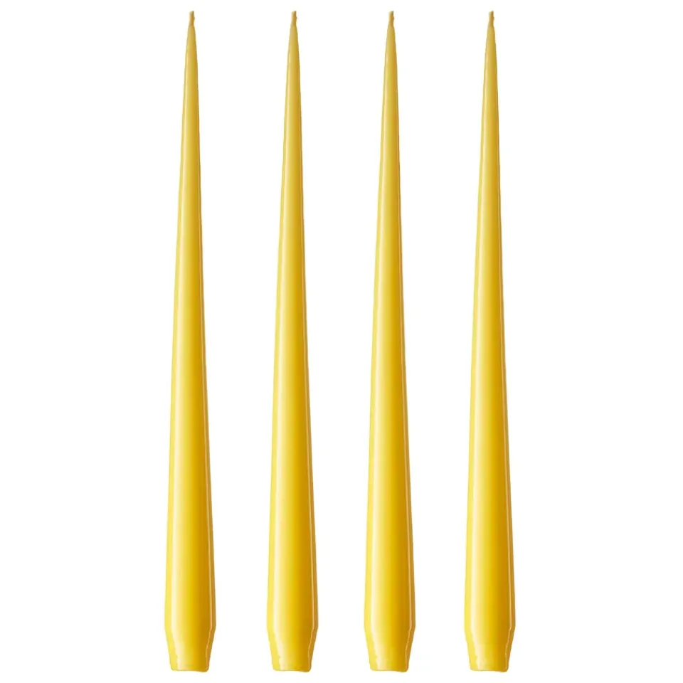 Ester & erik 4 Velas lacadas, Lemon drop 15-0, 42 cm Amarillo