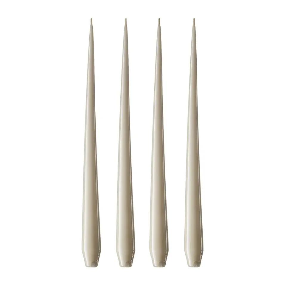 Outlet Ester & erik 4 Velas lacadas, linen grey, 42 cm Gris