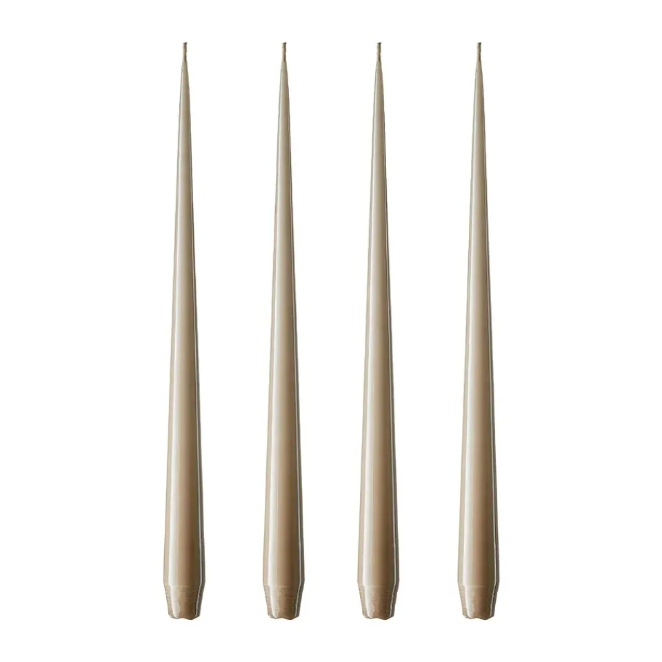 Hot Ester & erik 4 Velas lacadas, nougat note, 32 cm Beige