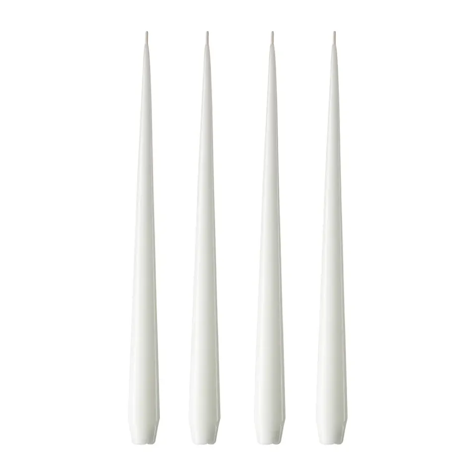 New Ester & erik 4 Velas lacadas, pure white, 42 cm Blanco