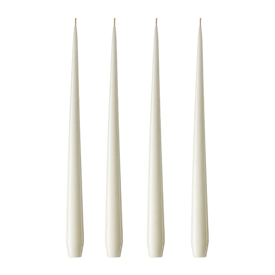 Hot Ester & erik 4 Velas lacadas, ivory, 32 cm Beige