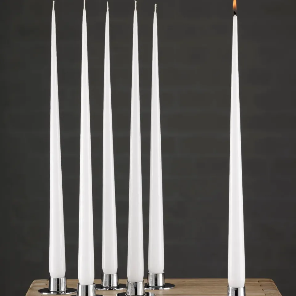 Sale Ester & erik 4 Velas lacadas, pure white, 32 cm Blanco