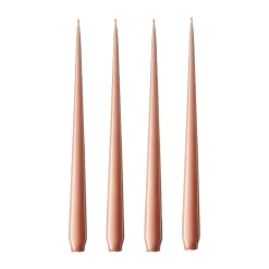Ester & erik 4 Velas lacadas, rosy caramel, 42 cm Beige