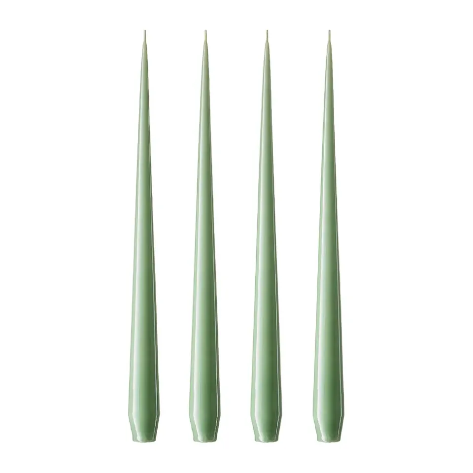 Hot Ester & erik 4 Velas lacadas, eucalyptus, 42 cm Verde