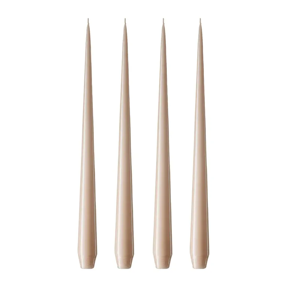 Outlet Ester & erik 4 Velas lacadas, ice latte, 42 cm Beige